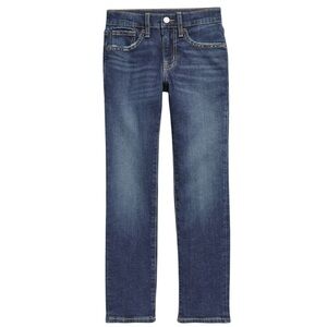 Old Navy Boys Straight Leg Built In Flex Dark Wash Jeans